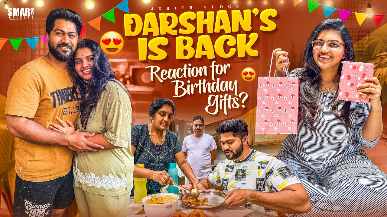 Darshan Birthday🥳Gifts & His Reaction after Coming back✨|ఇదరం కలిసి Function కోసం Amma ఇంటికి🏡|