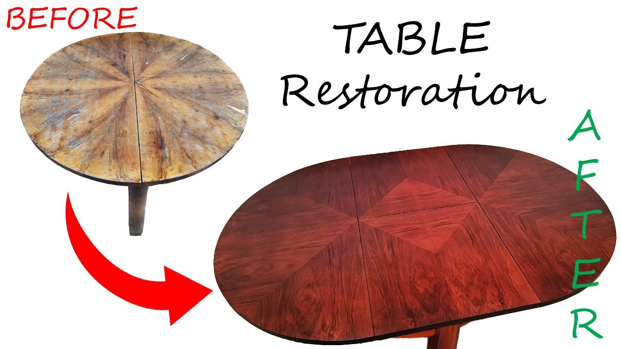 Full Table Renovation Finished In Walnut Veneer
