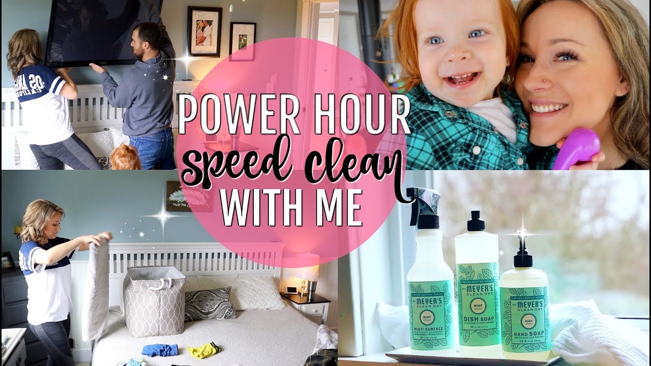 POWER HOUR // SPEED CLEAN // CLEAN WITH ME // 2018