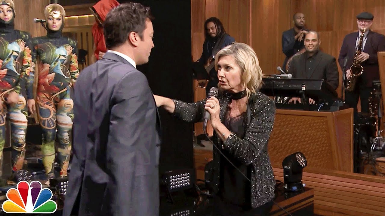 Jimmy and Olivia Newton-John Sing 