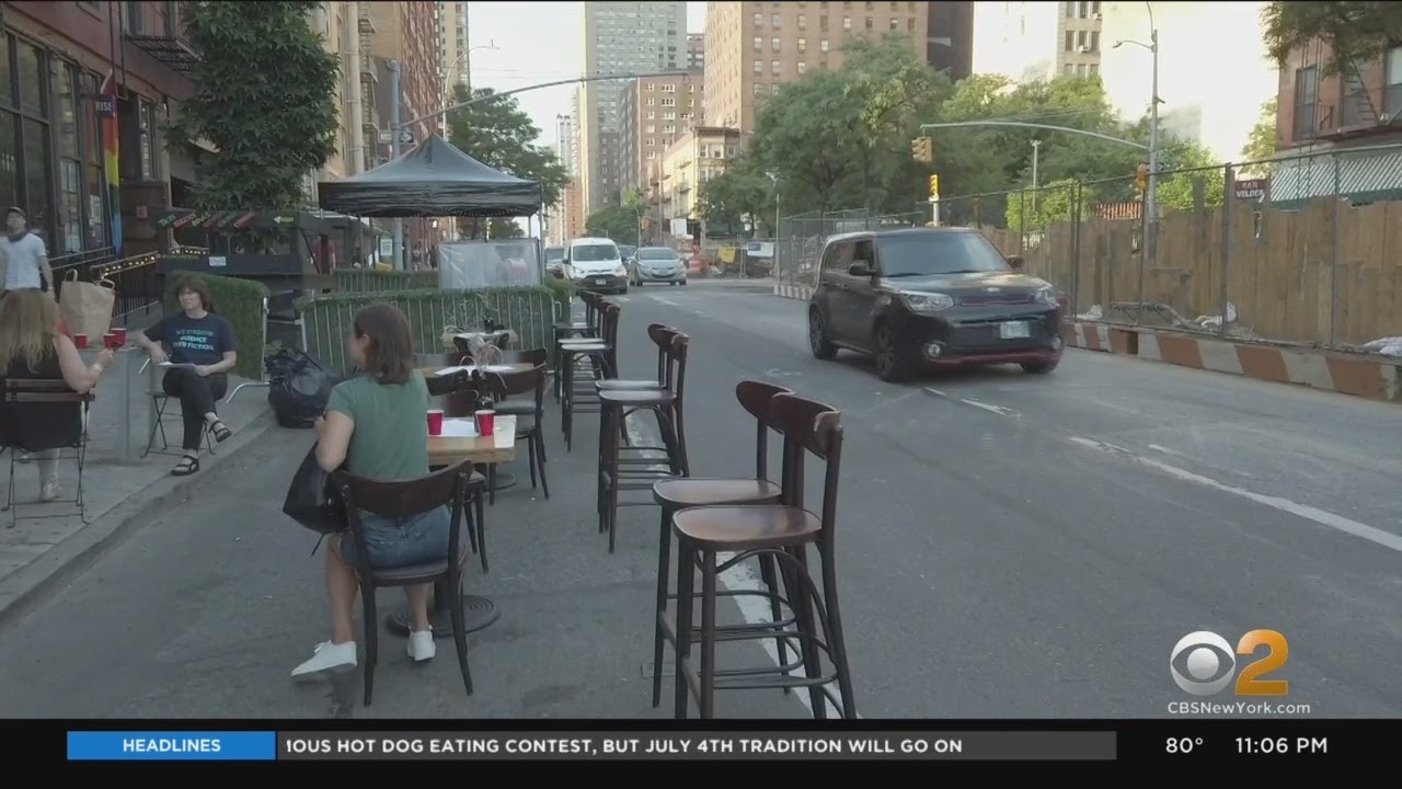 Some NYC Restaurants Offering Outdoor Seating Without Protection From Traffic