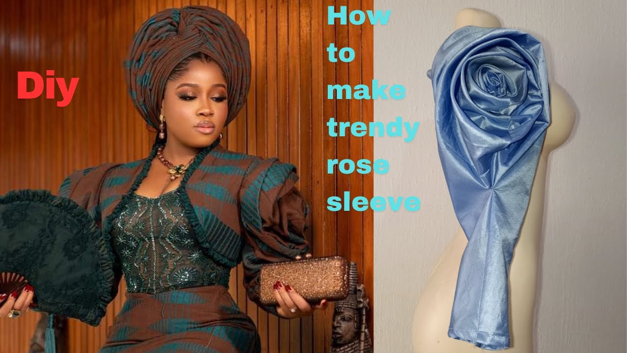 HOW TO CUT AND SEW TRENDY ROSE SLEEVE/PATTERN DRATFING/DIY