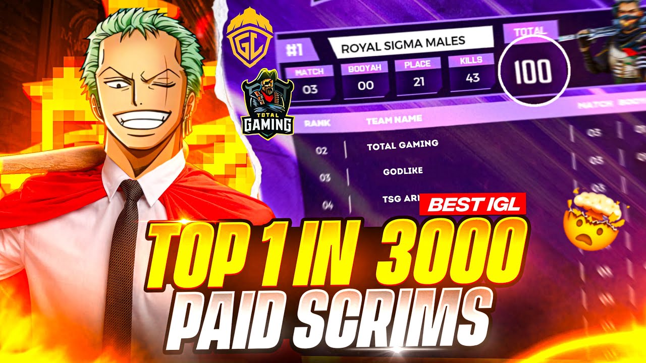 Finally 🔥 ₹3000 Paid Scrims Won ? 🏆 Best igl 😱 Intense Match 
