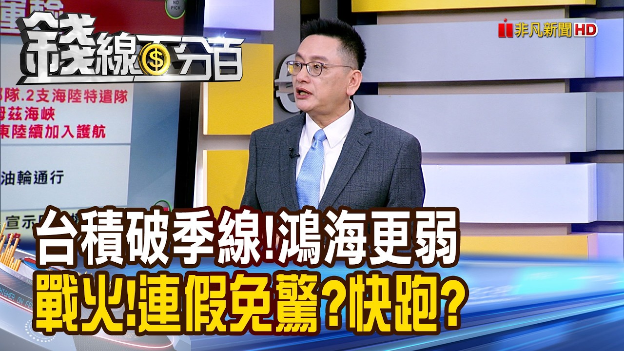 《台積破季線!鴻海更弱 戰火燃!連假免驚?快跑?》【錢線百分百】20260330-1│非凡財經新聞│