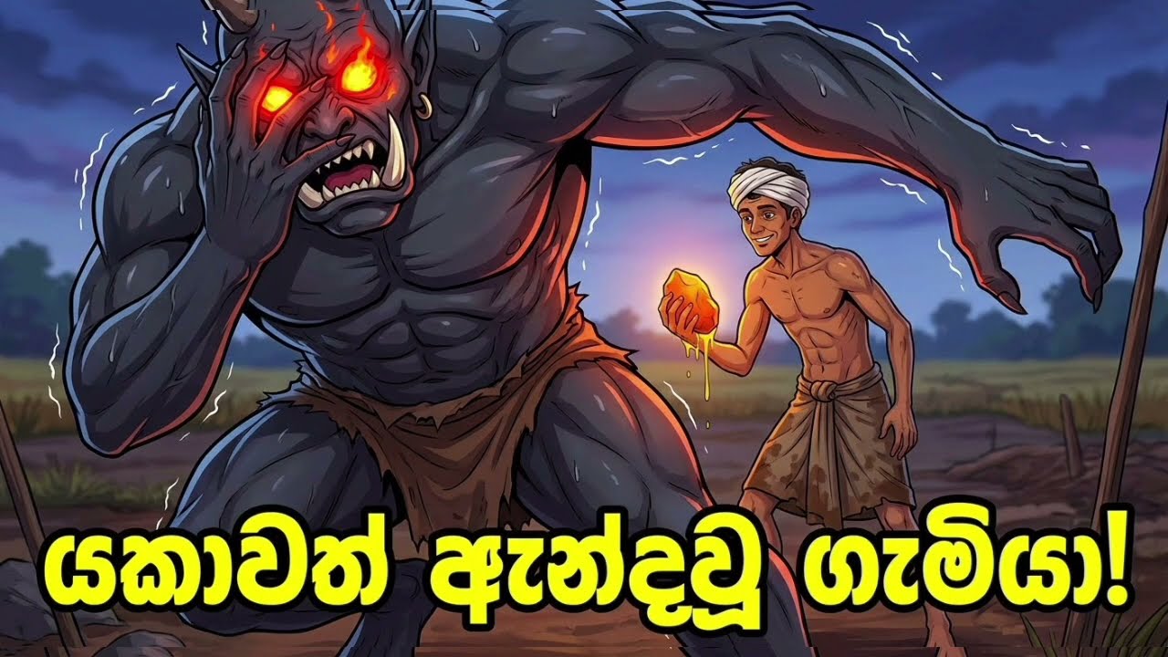 යෝධ යකාව මිරිකා බය කළ බුද්ධිමත් ගැමියා! 👹💪 | The Clever Farmer & The Foolish Demon#kidsanimation 