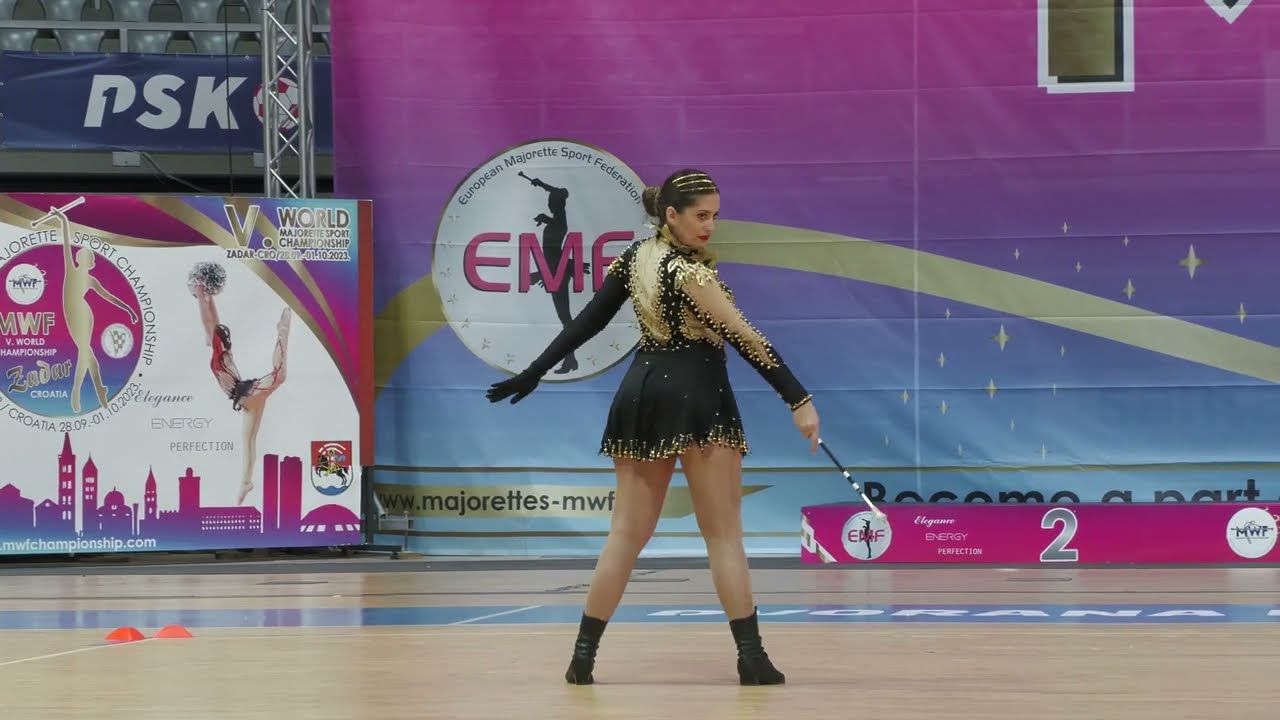 Majorettes PLESNI KLUB A ZAGREB/ Baton solo seniors,  Zadar 2023 Majorette World Championship