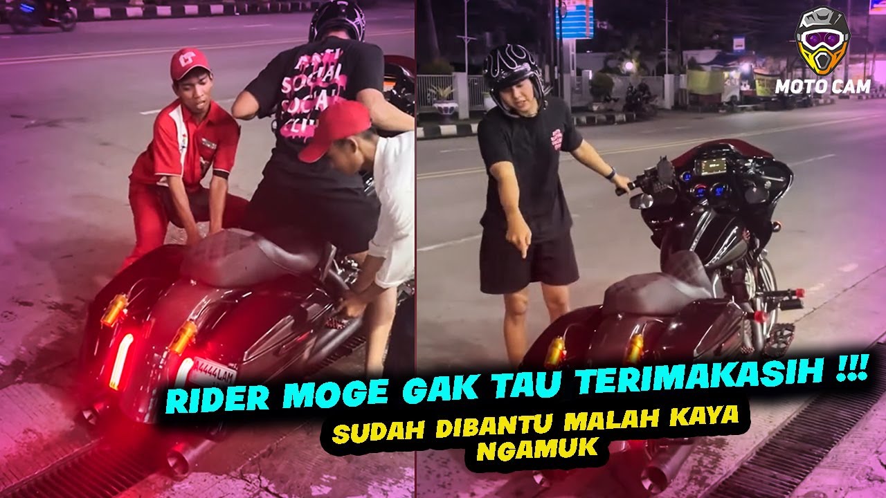 BIKIN EMOSI‼️ Niat Baik Dibalas Begini Sama Rider Moge! Dibantu Susah Payah, Kok Jadi Gini?!
