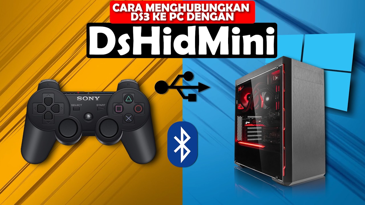 Cara menghubungkan Controller PS3 ke PC dengan atau tanpa kabel (Wireless) dengan DsHidmini