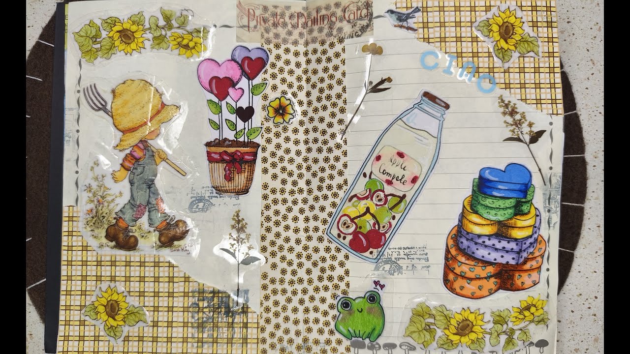 journaling with me on a Totoro notebook/ studio ghibli/asmr/scrapbooking