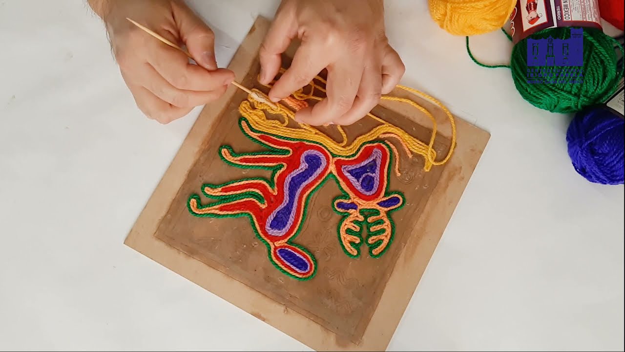 Taller tabla huichola de estambres - Museo Casa del Risco - Todito Centro
