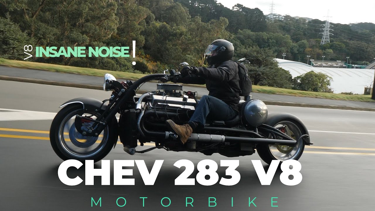Custom Chevy V8 motorbike (homebuilt NZ craziness) INSANE SOUND