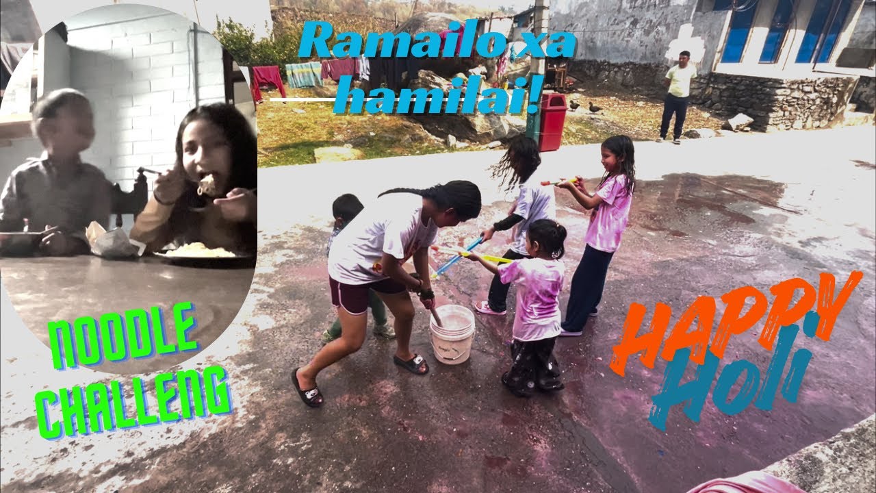Happy holima ramailo vo | Noodle challenge ma kasle jityo?#vlog #fun 