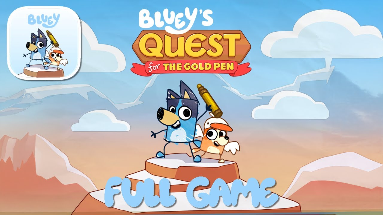 Bluey's Quest for The Gold Pen - FULL GAME - iOS / Android Walkthrough Gameplay