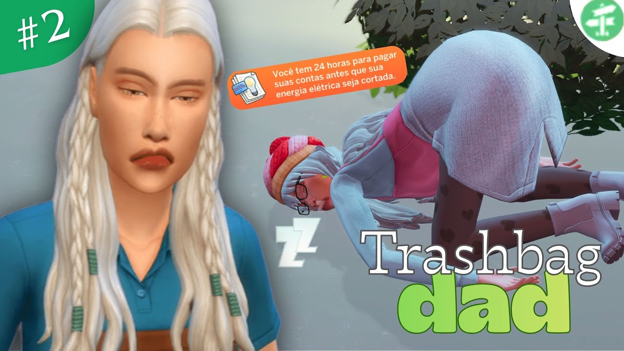 Está mais difícil do que pensávamos!😰 | Trashbag dad 🦥 | EP 2 | The Sims 4 | Kabel 🌼