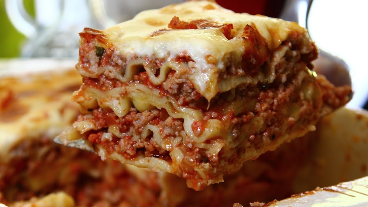 🍷🧀 ЛУЧШАЯ Лазанья Болоньезе! - Лапша для лазаньи, соус Болоньезе, бешамель и сыр Пармезан.