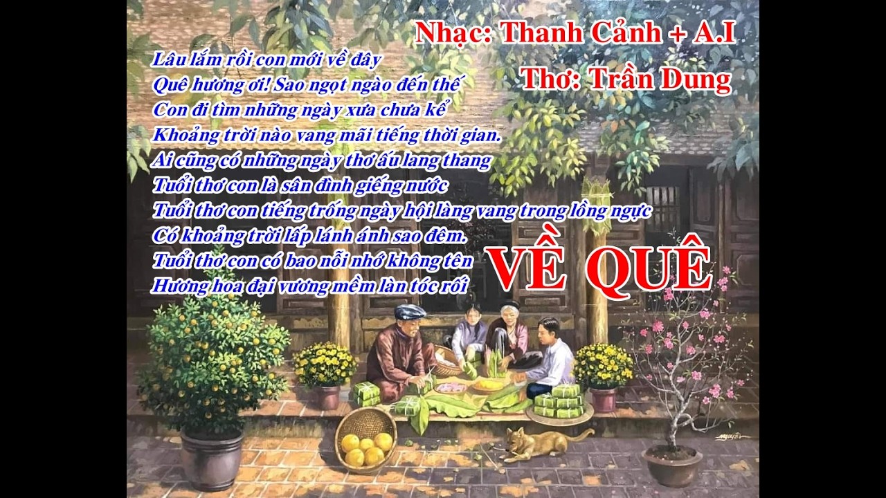 Về quê # Nhạc Thanh Cảnh Thơ Trần Dung # Tiếng hát Thảo Huyền