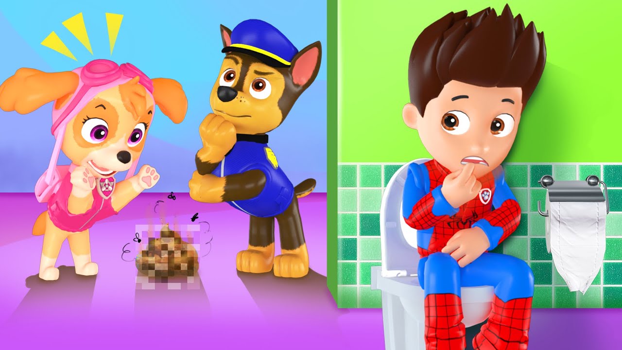 What Happened? Spiderman Ryder.. Go To The Toilet Now! | Paw Patrol The Mighty Movie