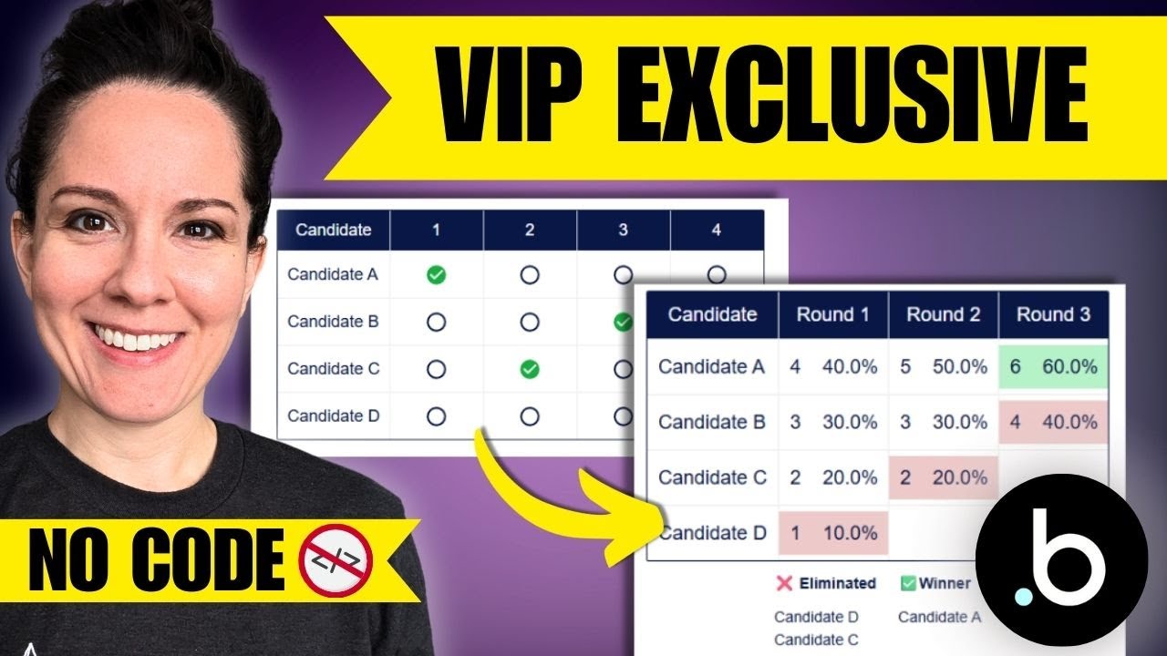 Build Ranked Choice Voting in Bubble (VIP Lesson Reveal)