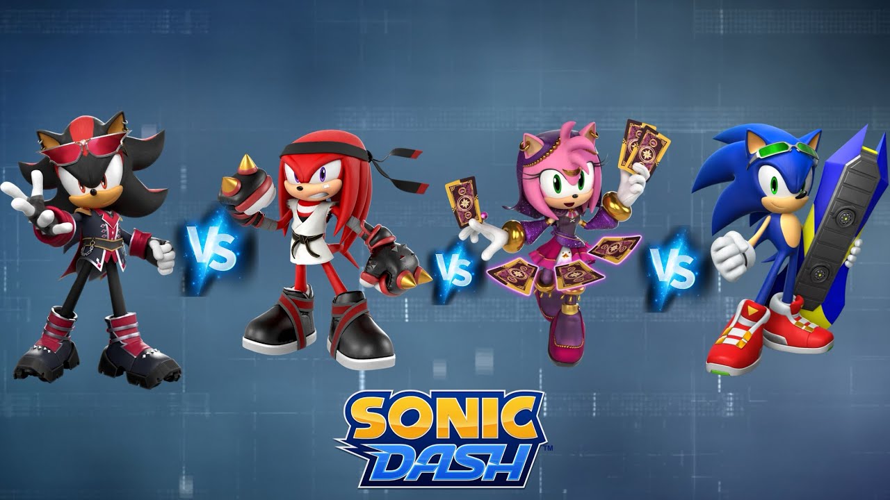 Idol Shadow Vs Karate Knuckles Vs Fortune Teller Amy Vs Extreme Gear Sonic! - Sonic Dash