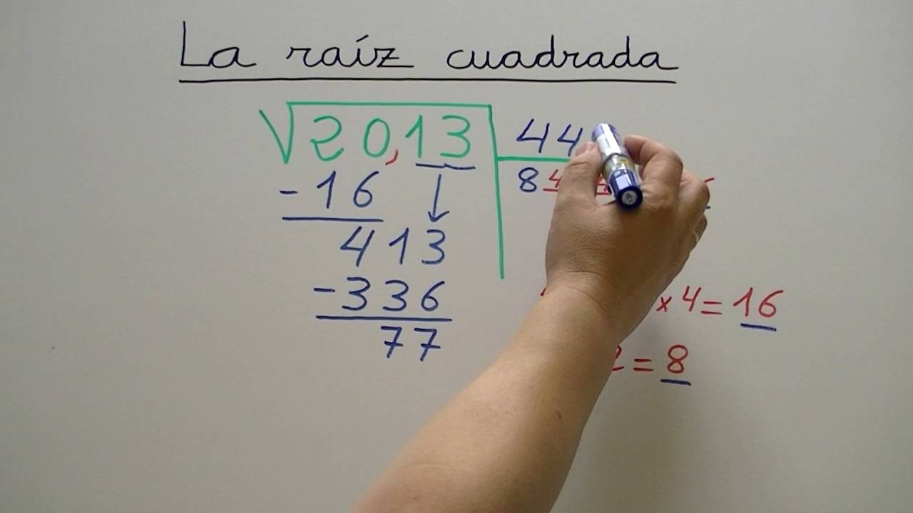 Raíz cuadrada de un número de 4 cifras