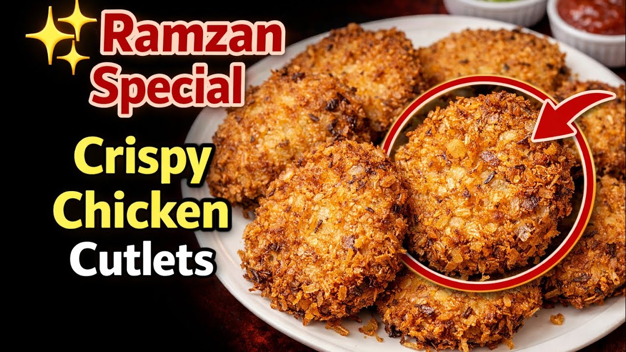Crispy Chicken Russian Cutlets Recipe | Street Style Cutlets | Iftar Snacks| Best Chicken Cutlets