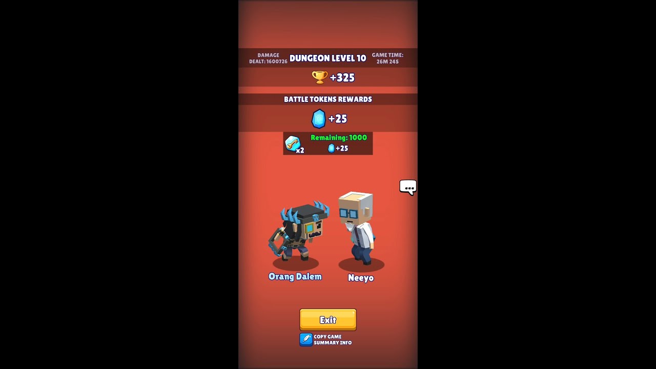 Hunt Royale - Dragon's Dungeon | 325 Trophy 26:24 Minutes
