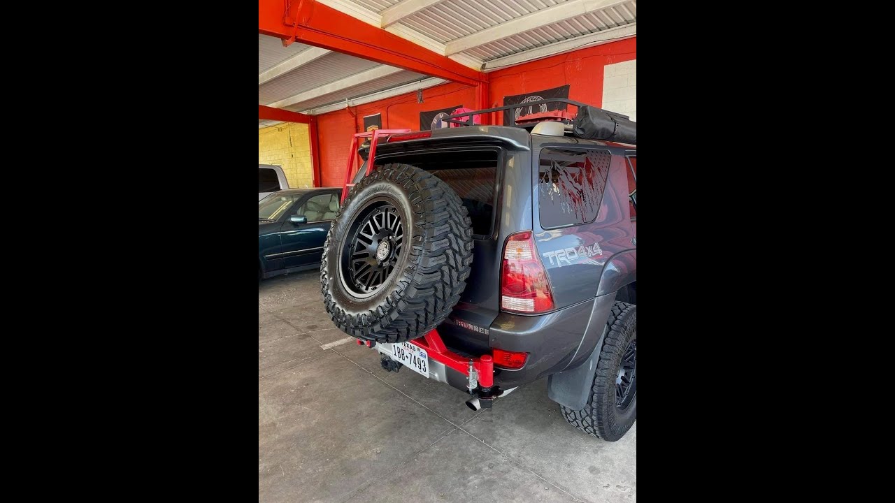 4th Gen 4Runner Swing Out Tire Carrier through OEM bumper