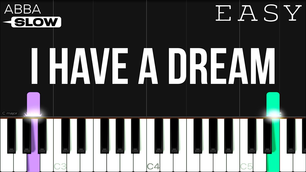 ABBA - I Have A Dream | SLOW EASY Piano Tutorial