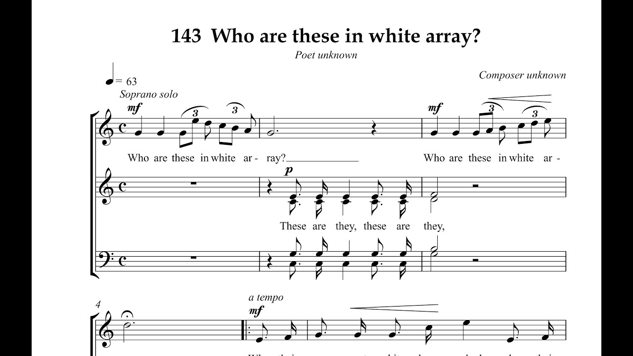 Hymn Collection 143   Who are these in white array