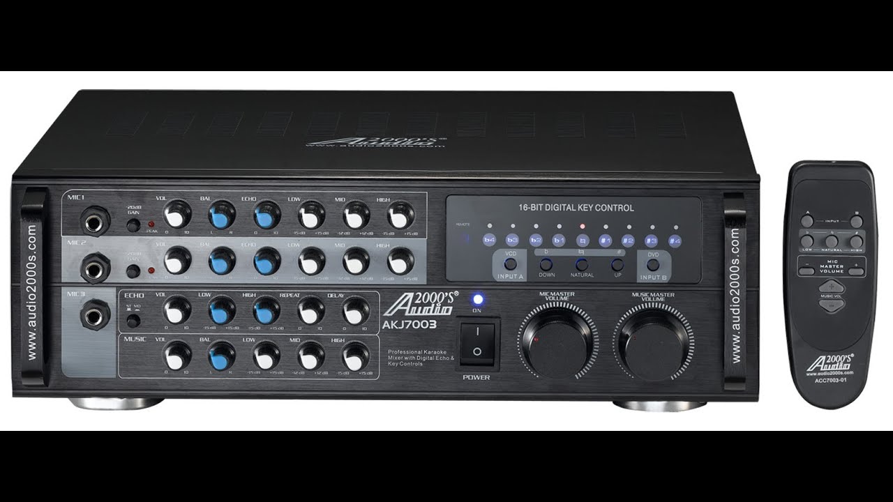 Karaoke amplfier, Audio2000 akj7003 AKJ 7003 mixing amp, karaoke mixer karaoke amp