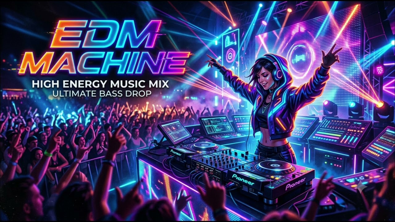 EDM Machine ~ High Energy Music Mix #edm #edmmusic 
