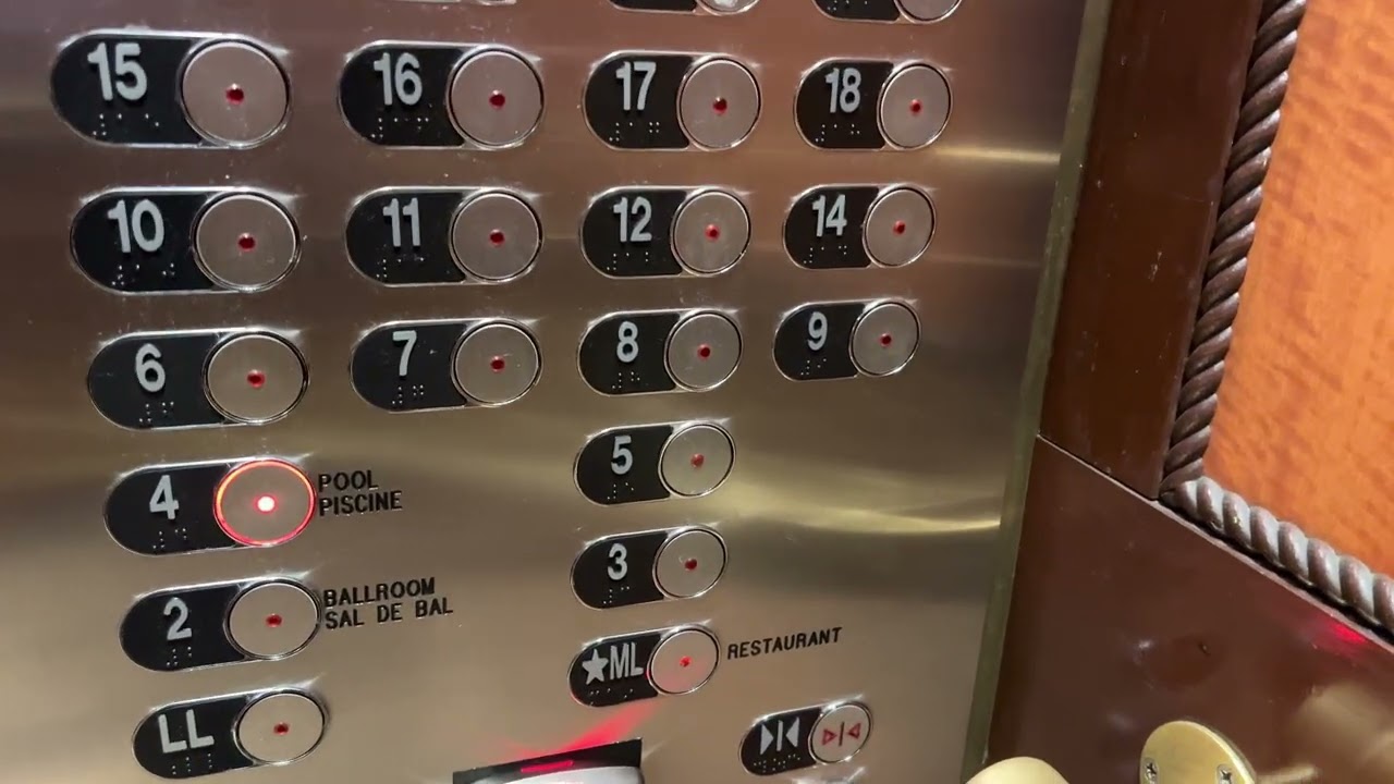 Modernized elevators at the Marriott hotel Ottawa Canada