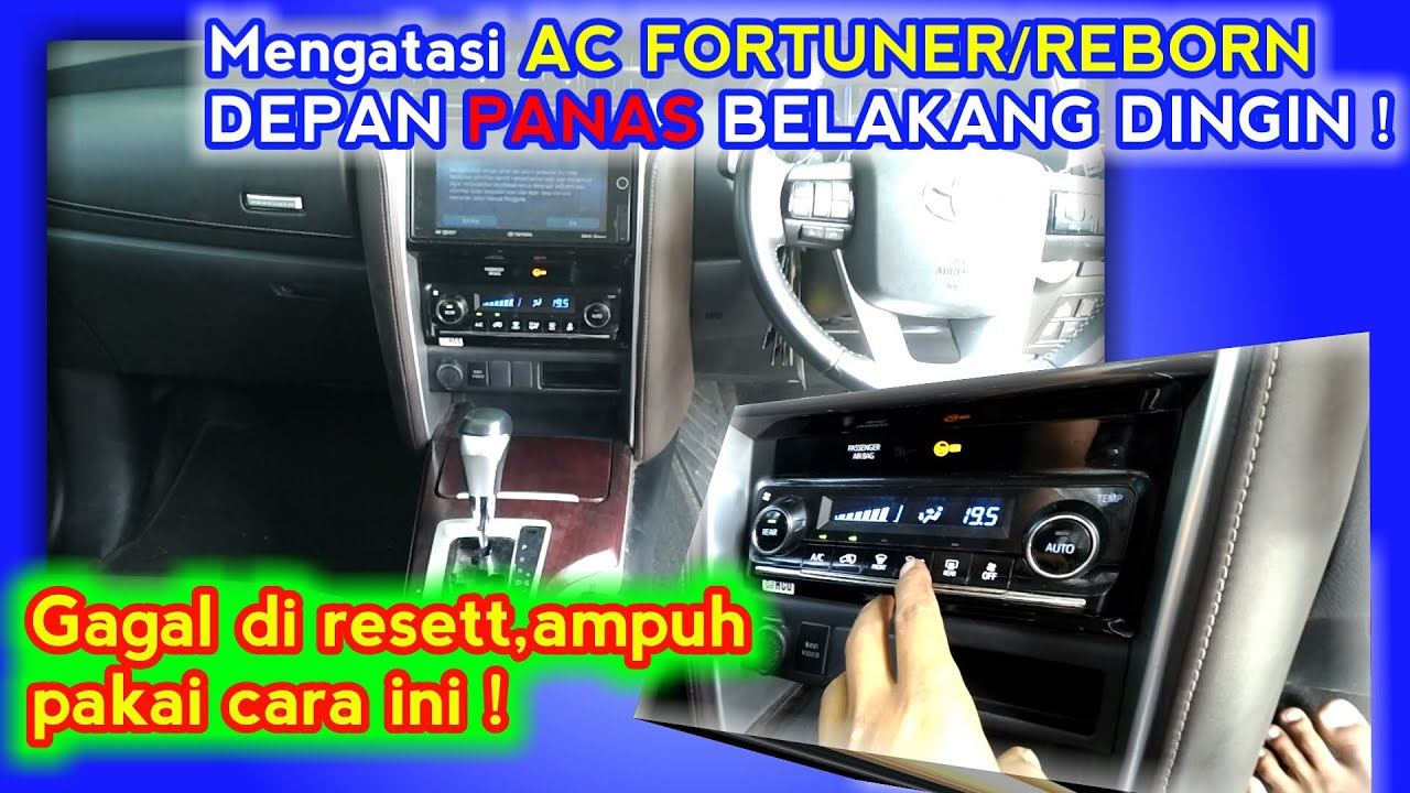AC MOBIL | ac Fortuner & Innova reborn depan panas belakang dingin