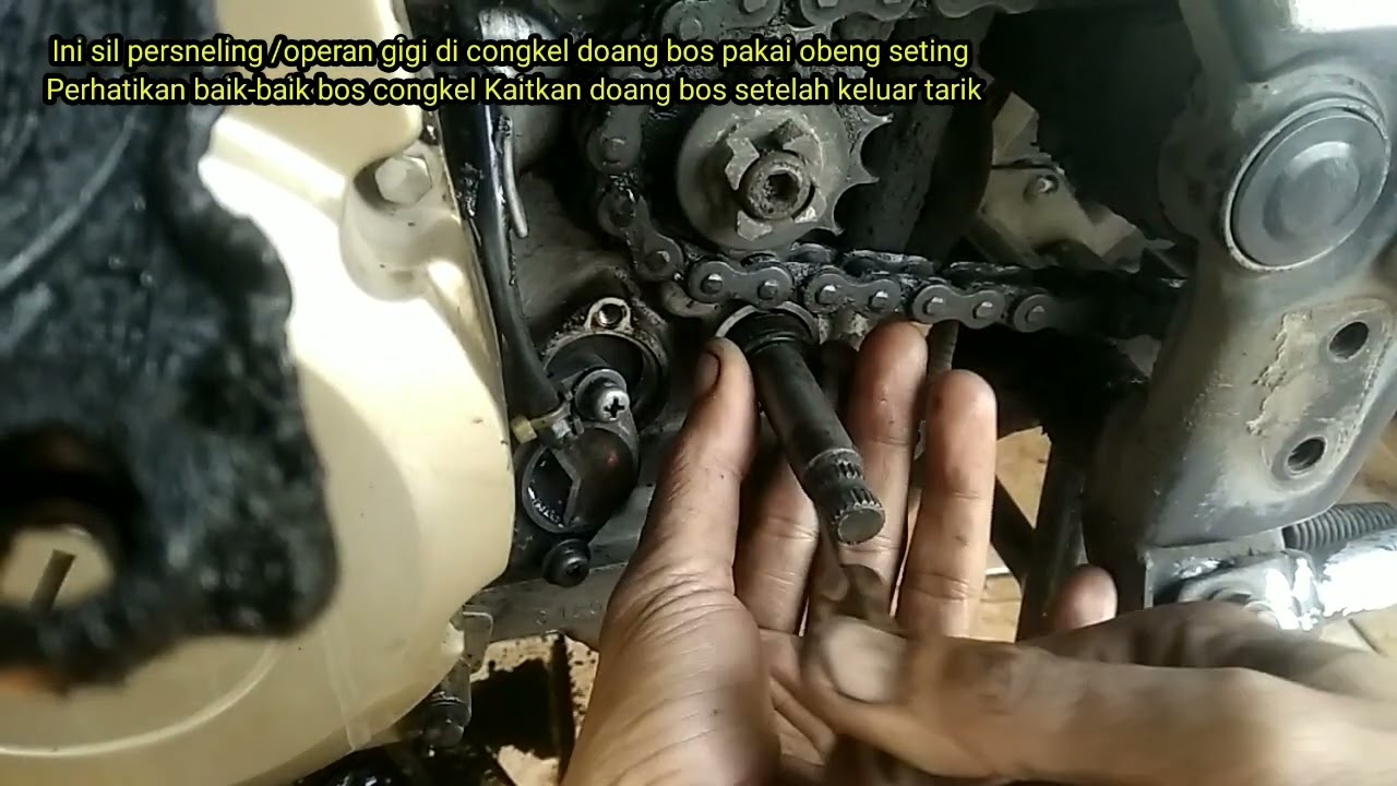 cara pasang sil persneling/sil as operan gigi dan oring sensor netral suzuki satria fu 150 ori