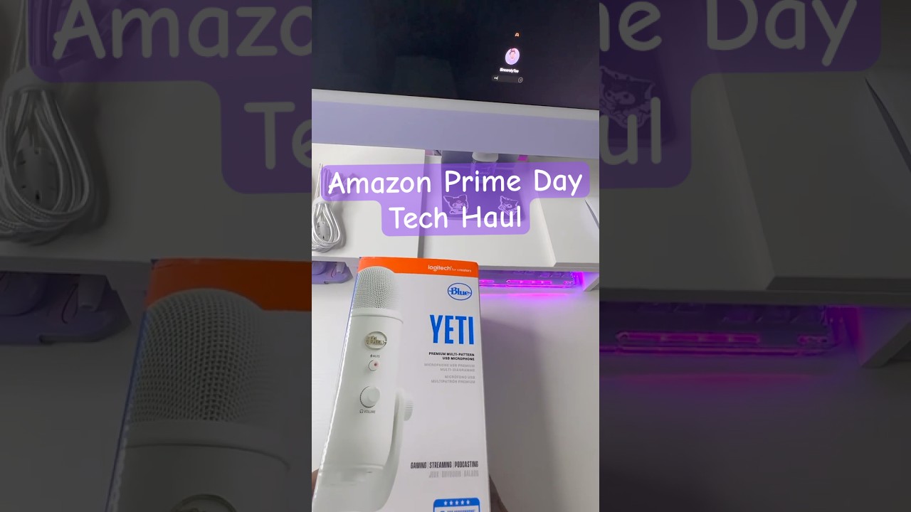 My Amazon Tech Haul 💜 Aesthetic Desk Upgrades & Keyboard Setup