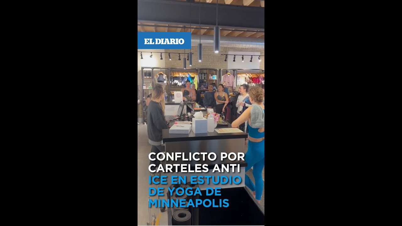 Conflicto por carteles anti ICE en estudio de yoga de Minneapolis