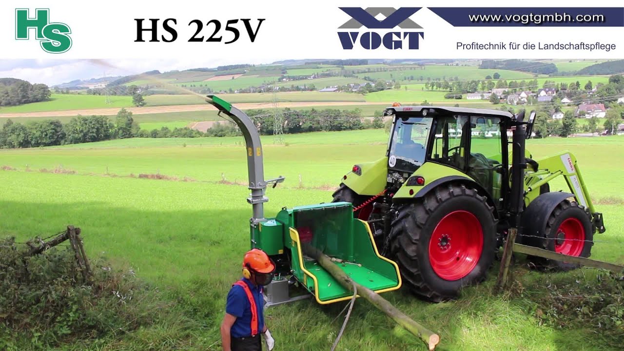 HS 225V Holzschredder, Holzhacker, Holzhäcksler der Firma HS - Schreddern von Stäuchern und Stämmen