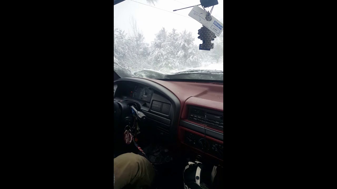 Bald tires n snowbanks