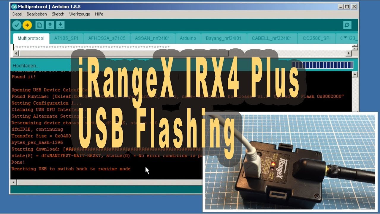 iRangeX IRX4 Plus Multiprotocol Modul USB Flashing - Taranis X9D