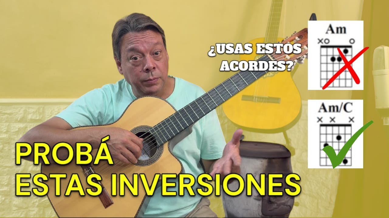 Como reemplazar acordes básicos por inversiones - Jorge Martínez #acordes #guitarra #aprendeguitarra