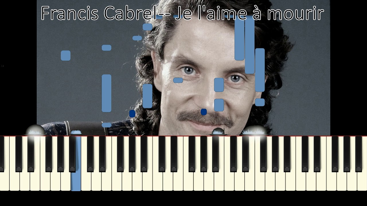 Francis Cabrel -- Je l'aime à mourir -- Piano Tutorial
