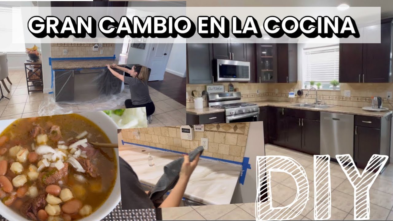 Gran Cambio en Casa 🏡  Pinte los countertops de mi cocina. 