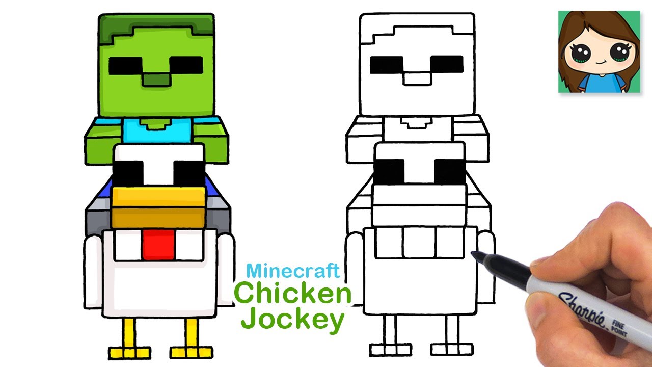 How to Draw the Chicken Jockey | Minecraft