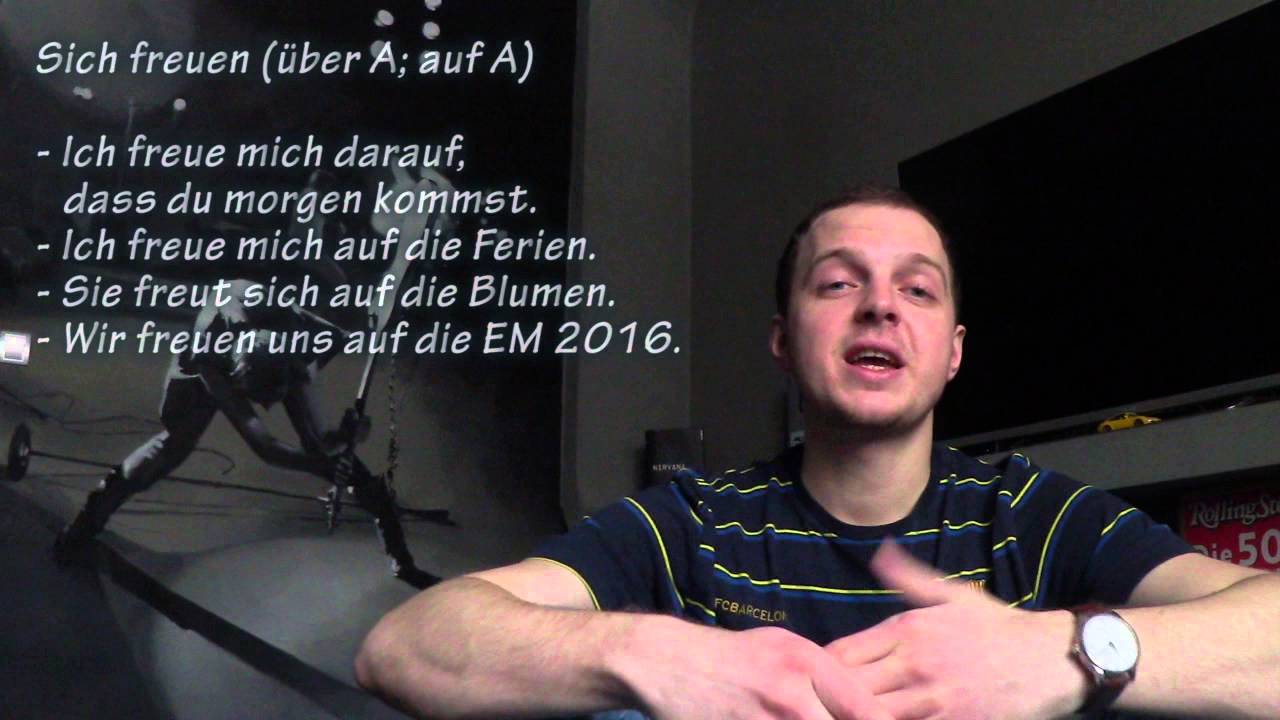 Главные немецкие глаголы, управления №20: Sich freuen (&uuml;ber A; auf A)