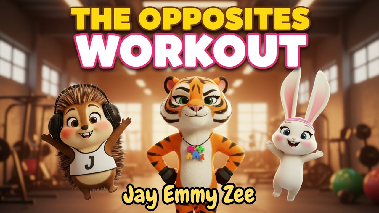 The Opposites Workout 🏋️ | Learn Opposites with Jay Emmy Zee! | Kids Exercise Song