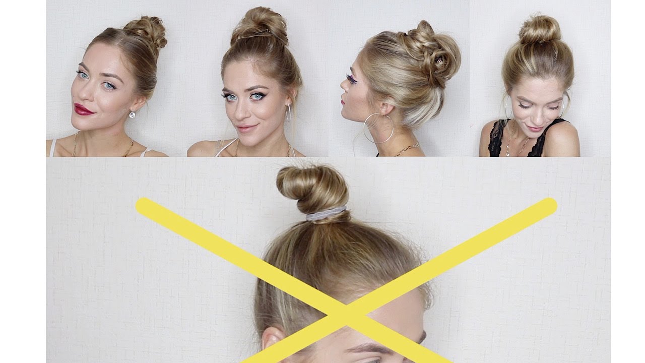 5 ИДЕЙ ВЫСОКИХ НЕБРЕЖНЫХ ПУЧКОВ СВОИМИ РУКАМИ | 5 EASY MESSY BUNS FOR LONG/MEDIUM HAIR