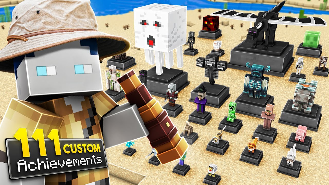 ICH MUSS ALLE MINECRAFT MONSTER FINDEN... (111 NEUE CUSTOM ACHIEVEMENTS)