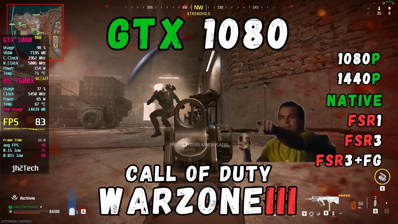 GTX 1080 | COD Warzone - 1080p, 1440p, Balanced Settings + FSR3/FSR1/Native + FG with R5 7600X, 2024