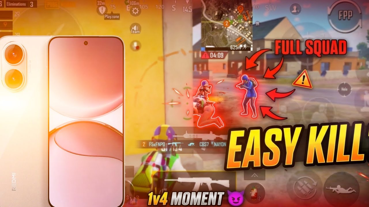 Whole Squad Thought I Was Easy Kill 😭🔥Redmi Turbo 4 Pro | BGMI/PUBG MoBiLE