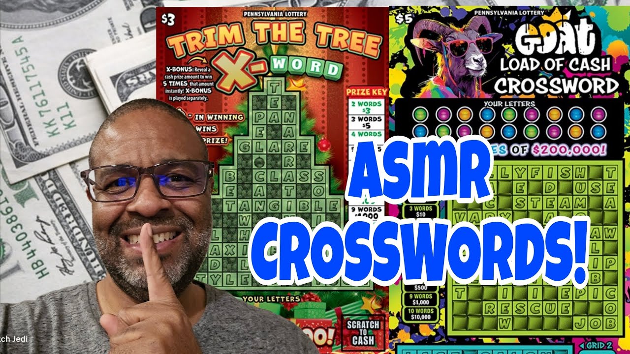 ASMR STYLE CROSSWORD SCRATCH OFF TICKET | Full Play Pa lottery #crossword #asmr #asmrsleep